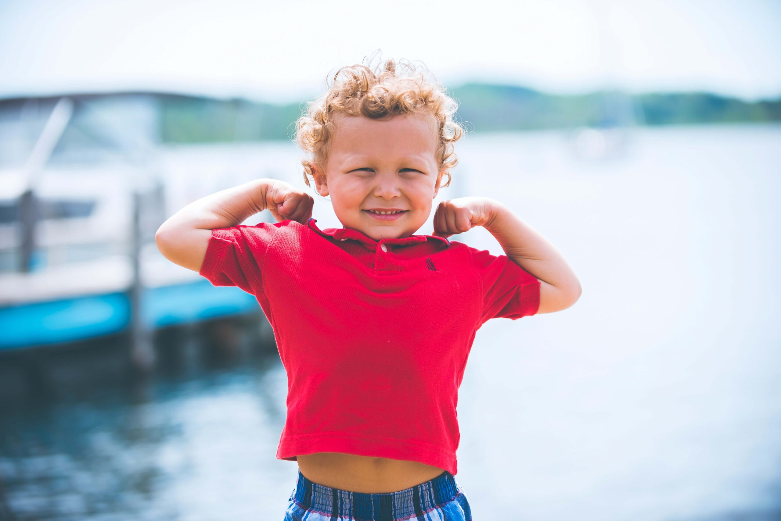Child building confidence through a brave moment
